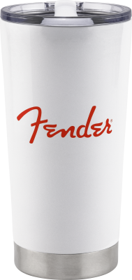 917-0000-024 Fender® Red Spaghetti Logo 20oz Tumbler White 9170000024